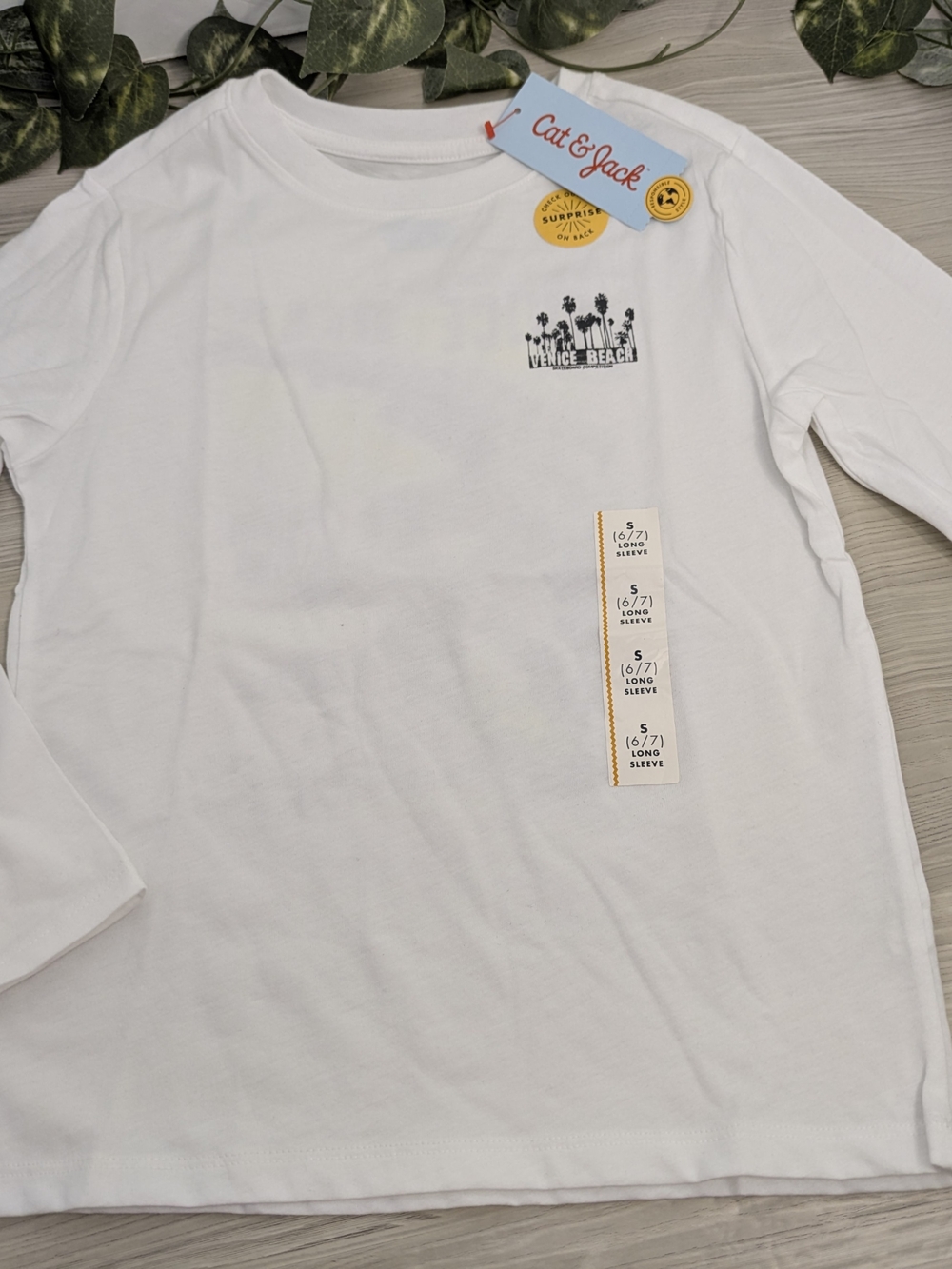 Cat & Jack White Kids' Long Sleeve Venice Beach Graphic Tee